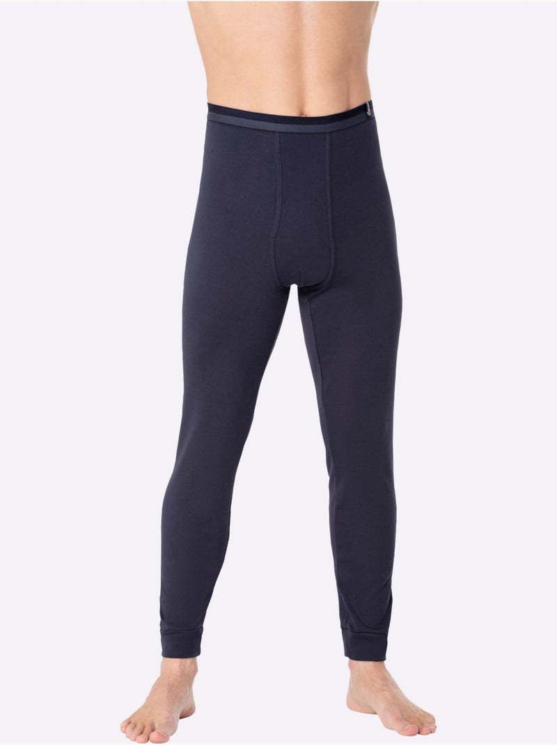 Lot de 2  - legging long côtes fines - taille standard - witt Noir Bleu marine Gris - Kiabi
