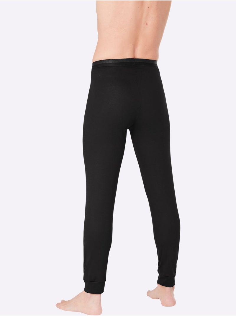 Lot de 2  - legging long côtes fines - taille standard - witt Noir Gris - Kiabi