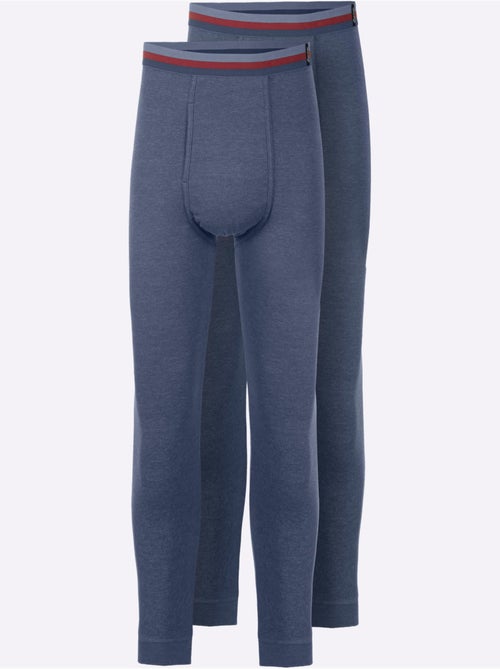 Lot de 2 - legging pour homme, long côtes fines - taille standard - witt - Kiabi Lot de 2 - legging pour homme, long côtes fines - taille standard - witt - Kiabi