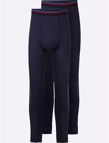 Lot de 2 - legging pour homme, long côtes fines - taille standard - witt