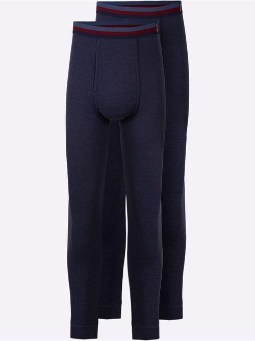 Lot de 2 - legging pour homme, long côtes fines - taille standard - witt - Kiabi Lot de 2 - legging pour homme, long côtes fines - taille standard - witt - Kiabi
