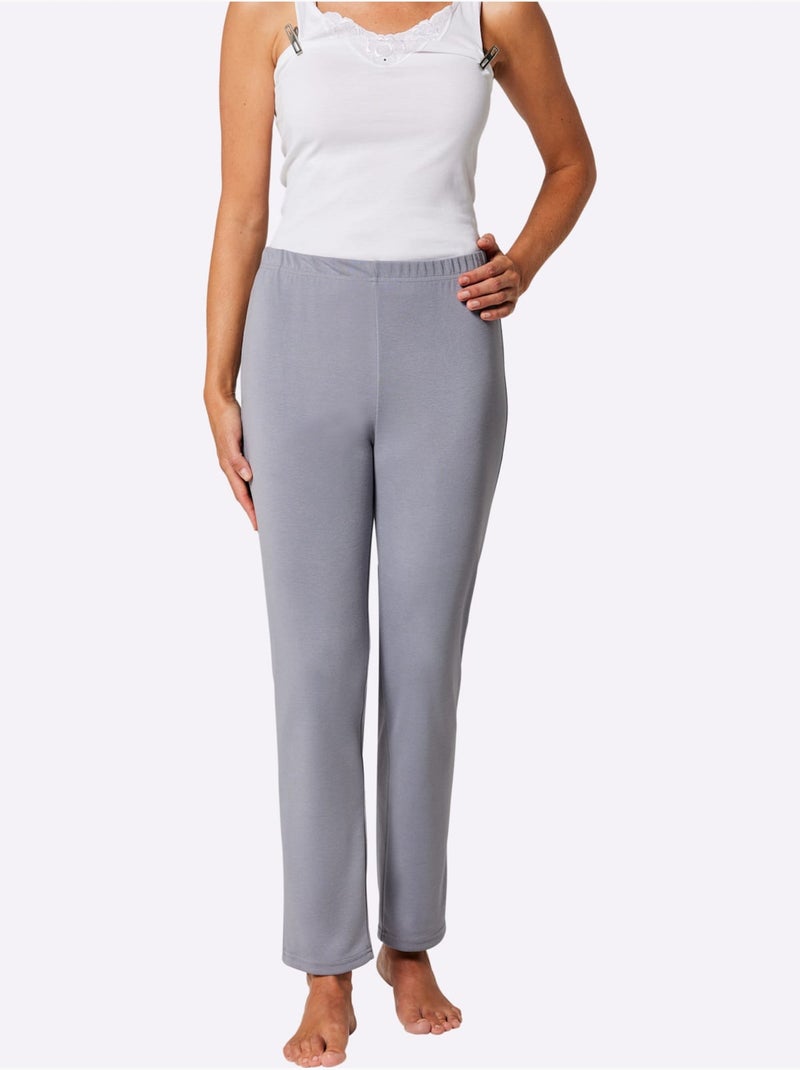Lot de 2  - Pantalon De Jogging Interlock - Taille Standard - Witt Gris Marron - Kiabi