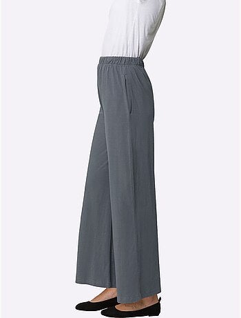 Pantalon de loisirs avec ceinture élastique et poches cousues - Taille standard - Moda Vilona