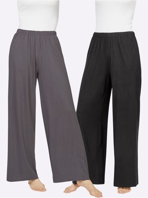 Lot de 2  - Pantalons Jersey Fin - Taille Courte - Witt - Kiabi