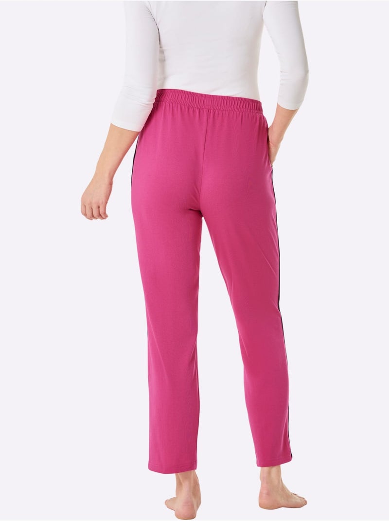 Lot de 2  - Pantalons Jersey Fin - Taille Courte - Witt Noir Rose - Kiabi