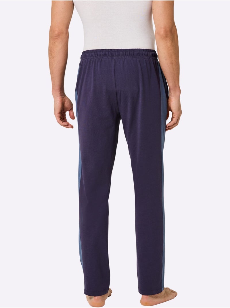 Lot de 2  - pantalons jersey fin - taille moyenne - witt Noir Bleu marine Noir - Kiabi