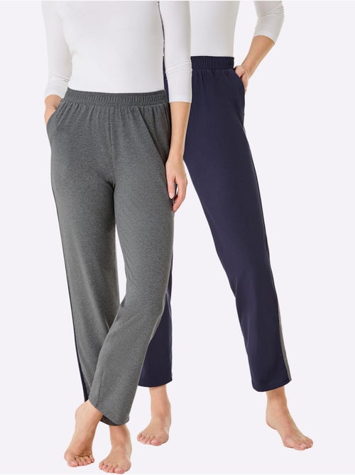 Lot de 2  - Pantalons Jersey Fin - Taille Standard - Witt - Kiabi