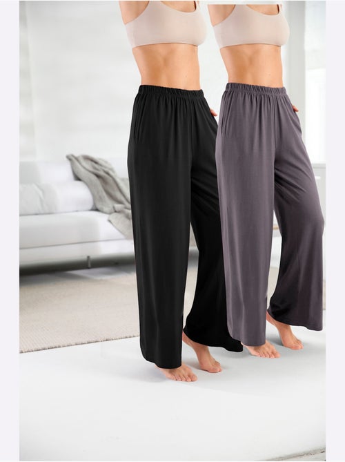 Lot de 2 - Pantalons Jersey Fin - Taille Standard - Witt - Kiabi Lot de 2 - Pantalons Jersey Fin - Taille Standard - Witt - Kiabi