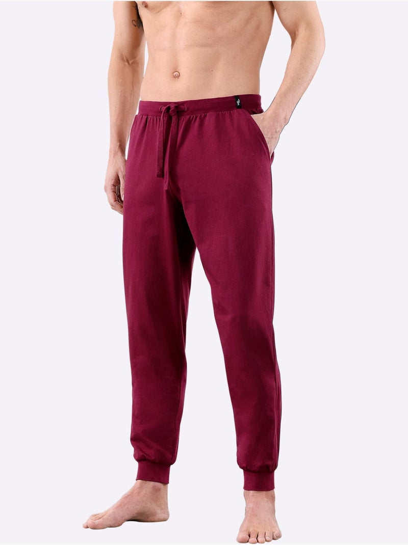 Lot de 2  - Pantalons Long Jersey Fin - Taille Standard - Witt Marine/Rouge - Kiabi