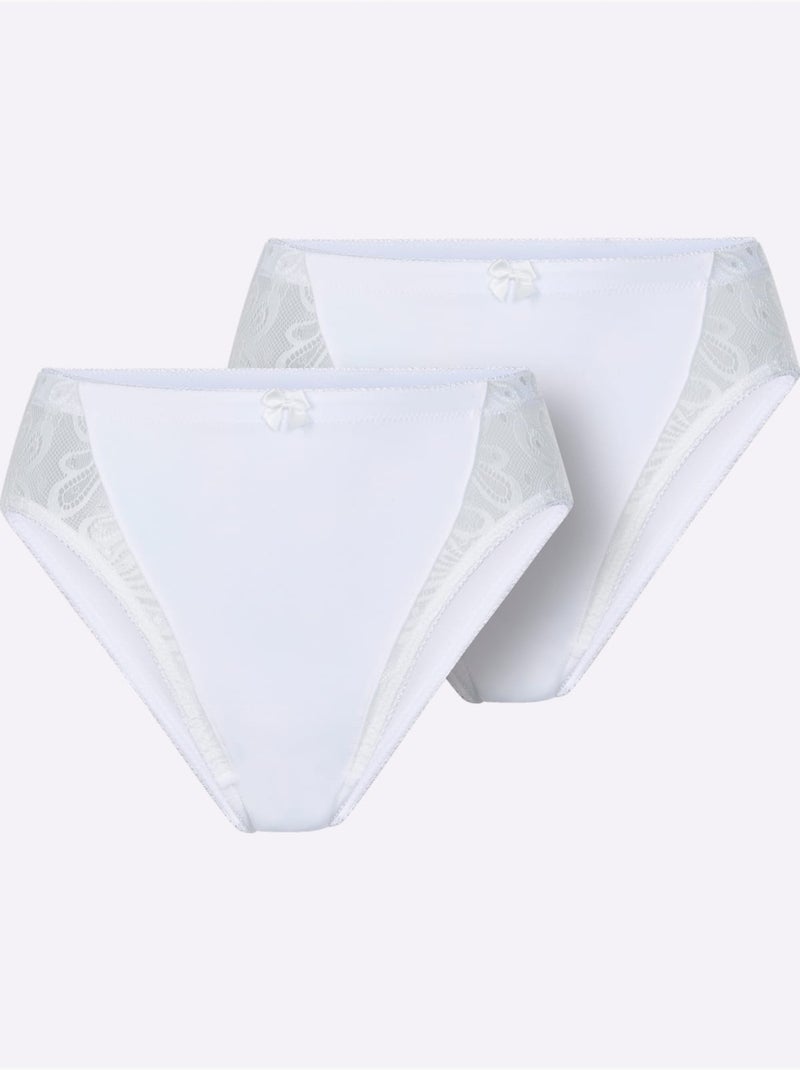 Lot de 2  - Panties - Taille Standard - Witt Blanc - Kiabi