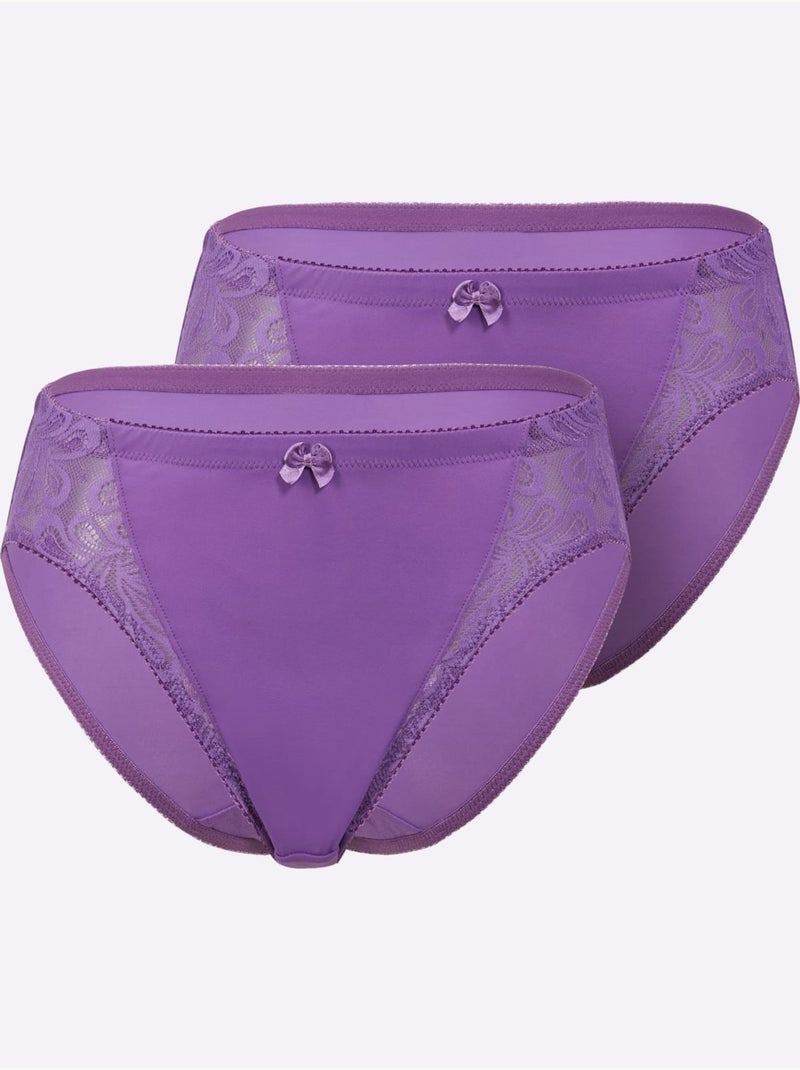 Lot de 2  - Panties - Taille Standard - Witt Mauve lilas - Kiabi
