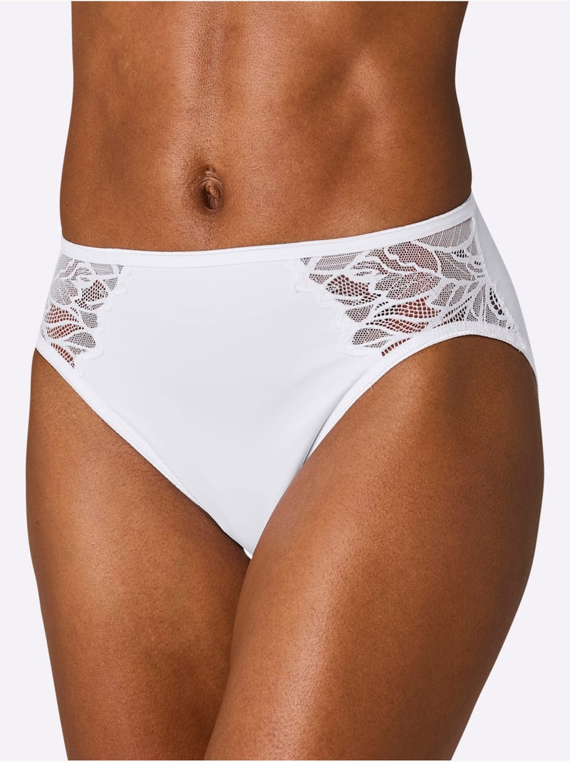 Lot de 2  - Panties à Fleurs - Taille Standard - Witt Blanc - Kiabi