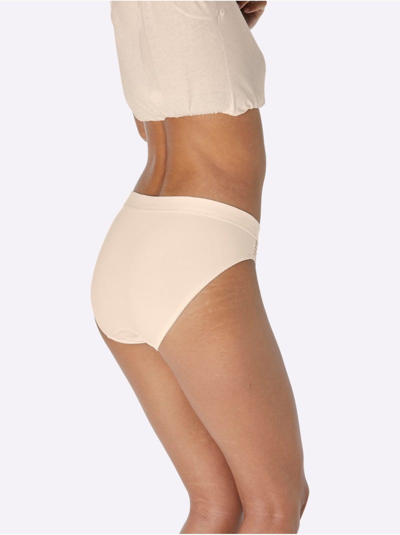 Lot de 2  - panties jersey fin - taille standard - witt Marron clair - Kiabi