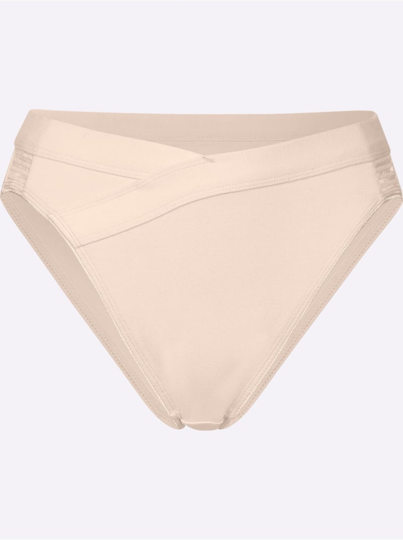 Lot de 2  - panties jersey fin - taille standard - witt Marron clair - Kiabi