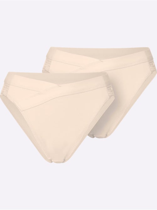 Lot de 2 - panties jersey fin - taille standard - witt - Kiabi Lot de 2 - panties jersey fin - taille standard - witt - Kiabi