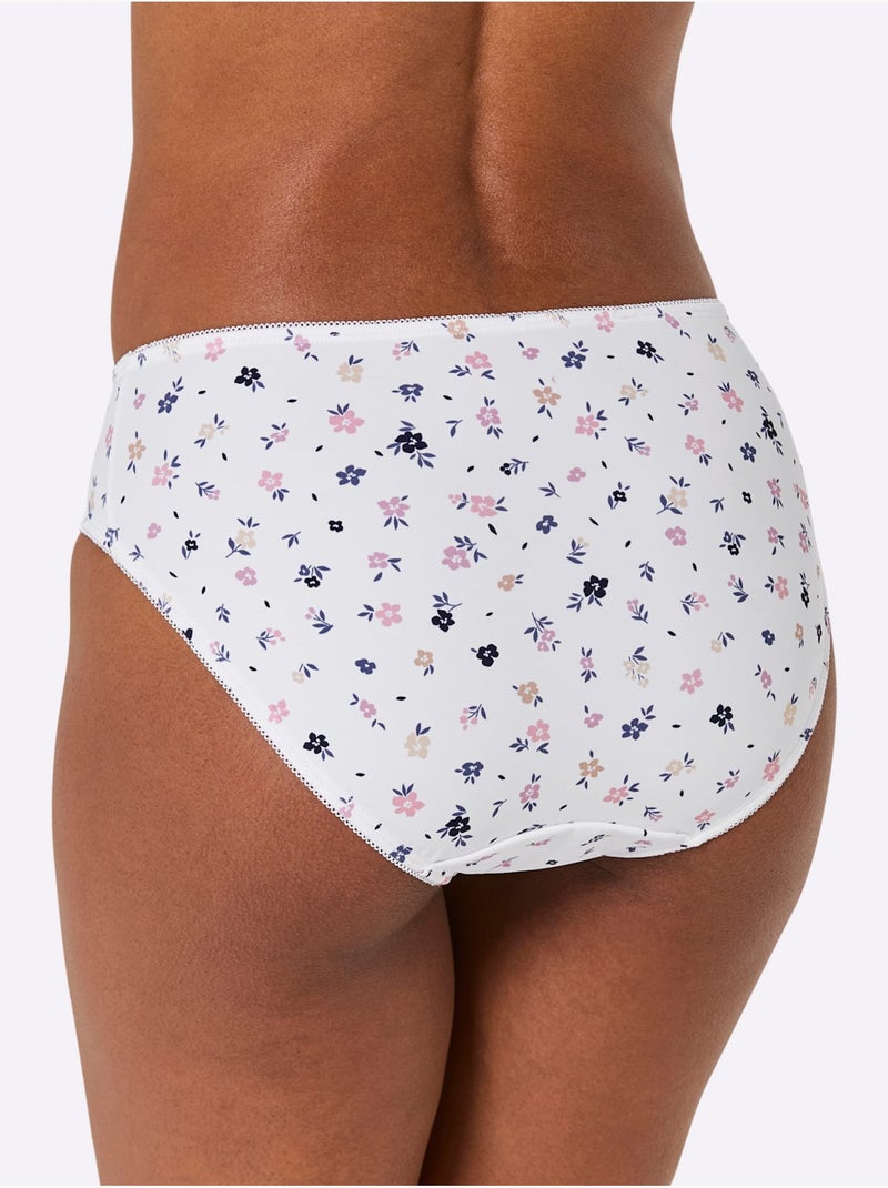 Lot de 2  - panties motif imprimé - taille standard - witt Blanc Mauve - Kiabi