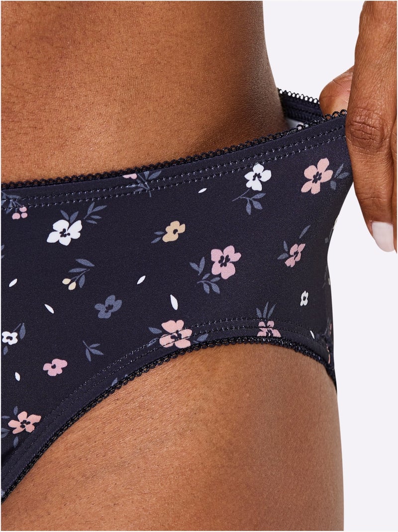 Lot de 2  - panties motif imprimé - taille standard - witt Bleu Violet - Kiabi