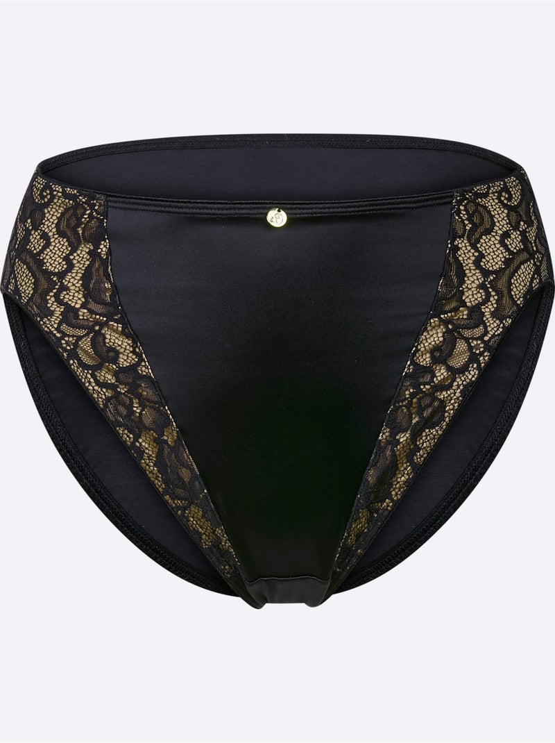 Lot de 2  - Panty Dentelle - Taille Standard - Witt Noir Jaune - Kiabi