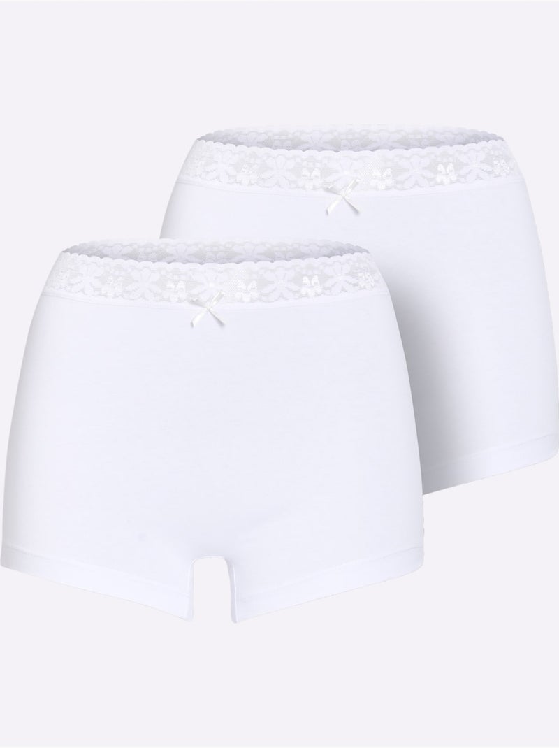 Lot de 2  - Panty Jersey Fin - Taille Standard - Witt Blanc - Kiabi