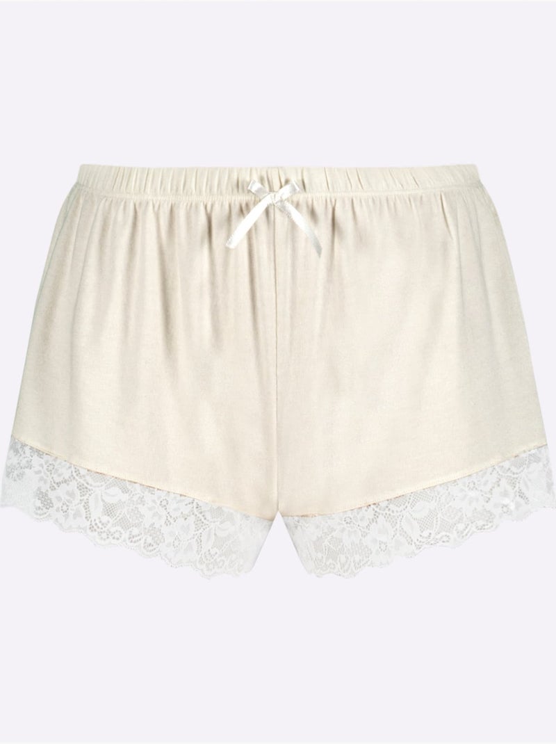 Lot de 2  - panty jersey fin - taille standard - witt Marron clair - Kiabi