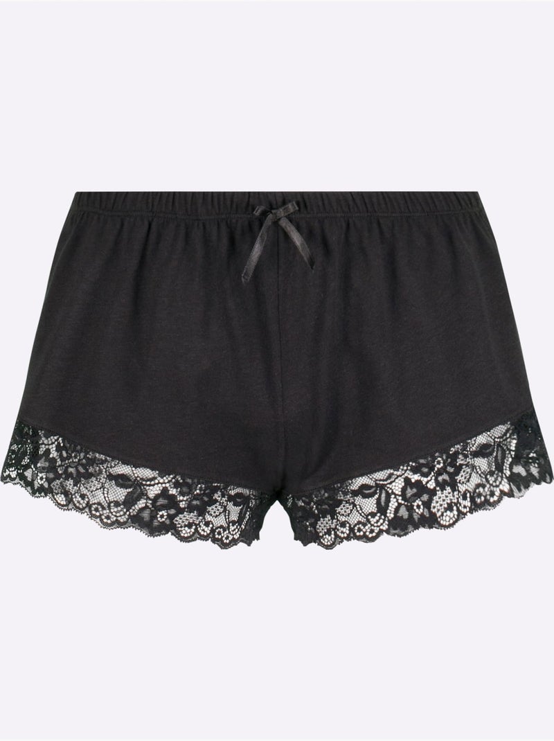 Lot de 2  - panty jersey fin - taille standard - witt Noir - Kiabi