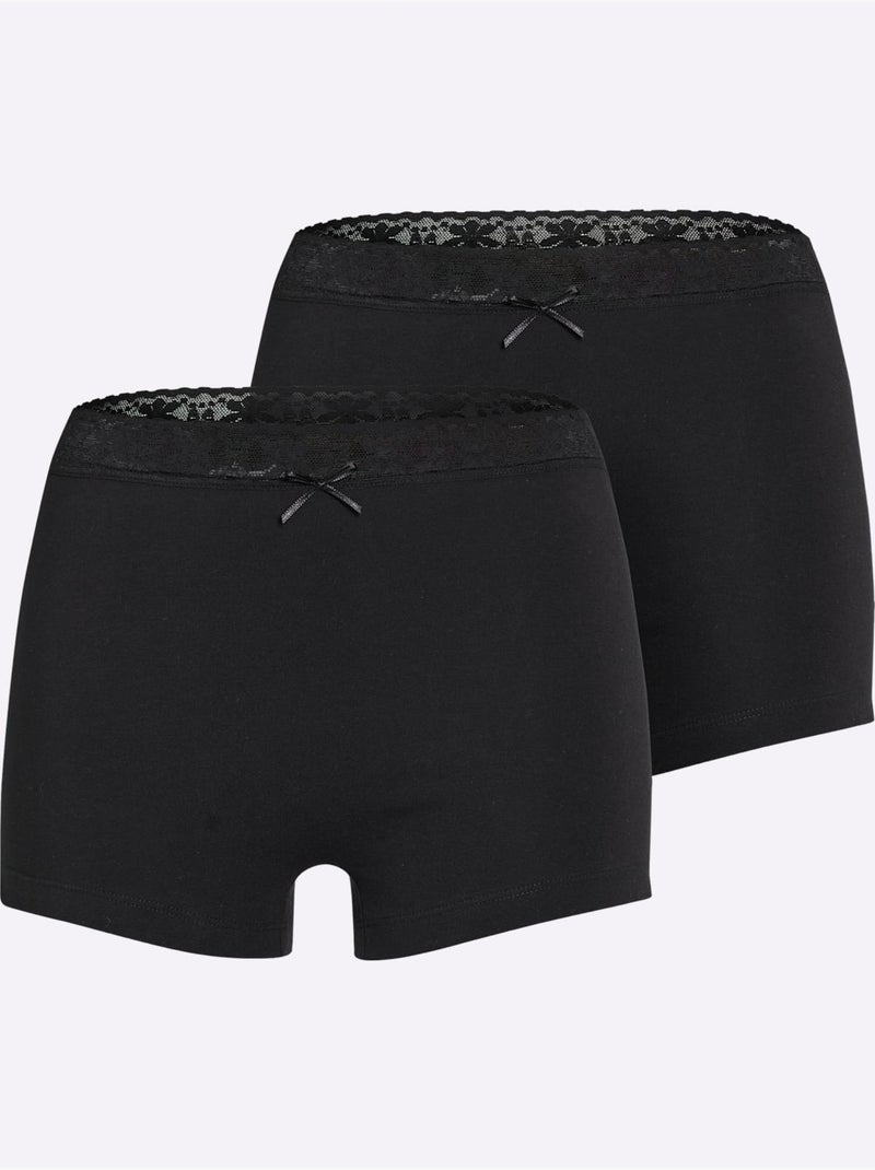 Lot de 2  - Panty Jersey Fin - Taille Standard - Witt Noir - Kiabi