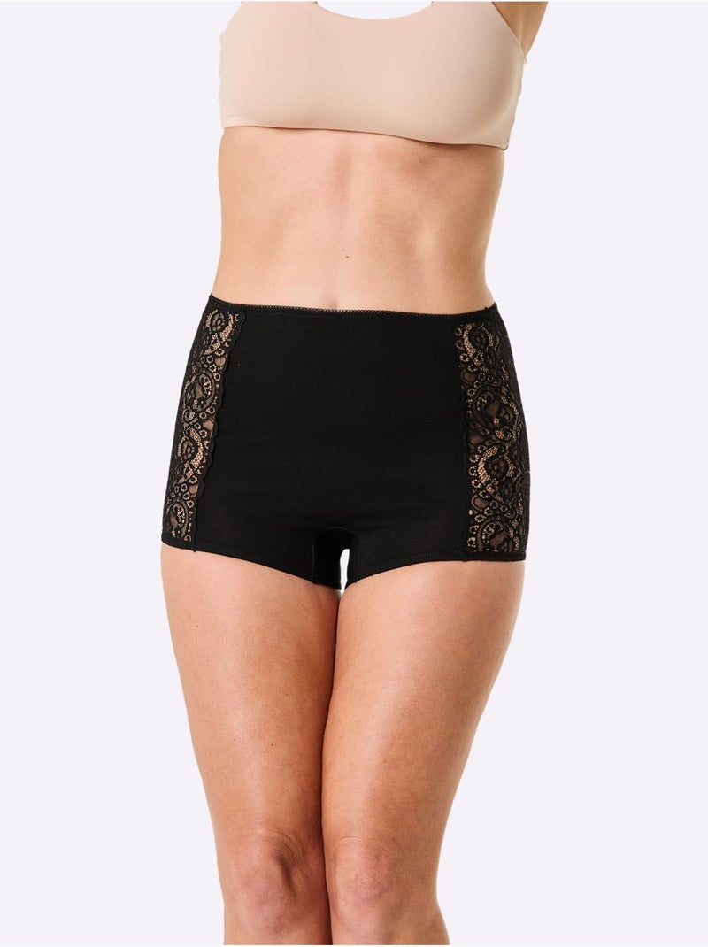 Lot de 2  - Panty Jersey Fin - Taille Standard - Witt Noir - Kiabi