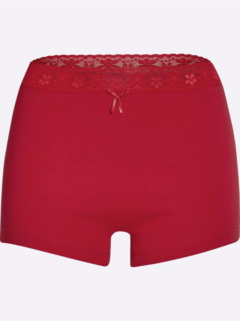 Lot de 2  - Panty Jersey Fin - Taille Standard - Witt Rouge - Kiabi