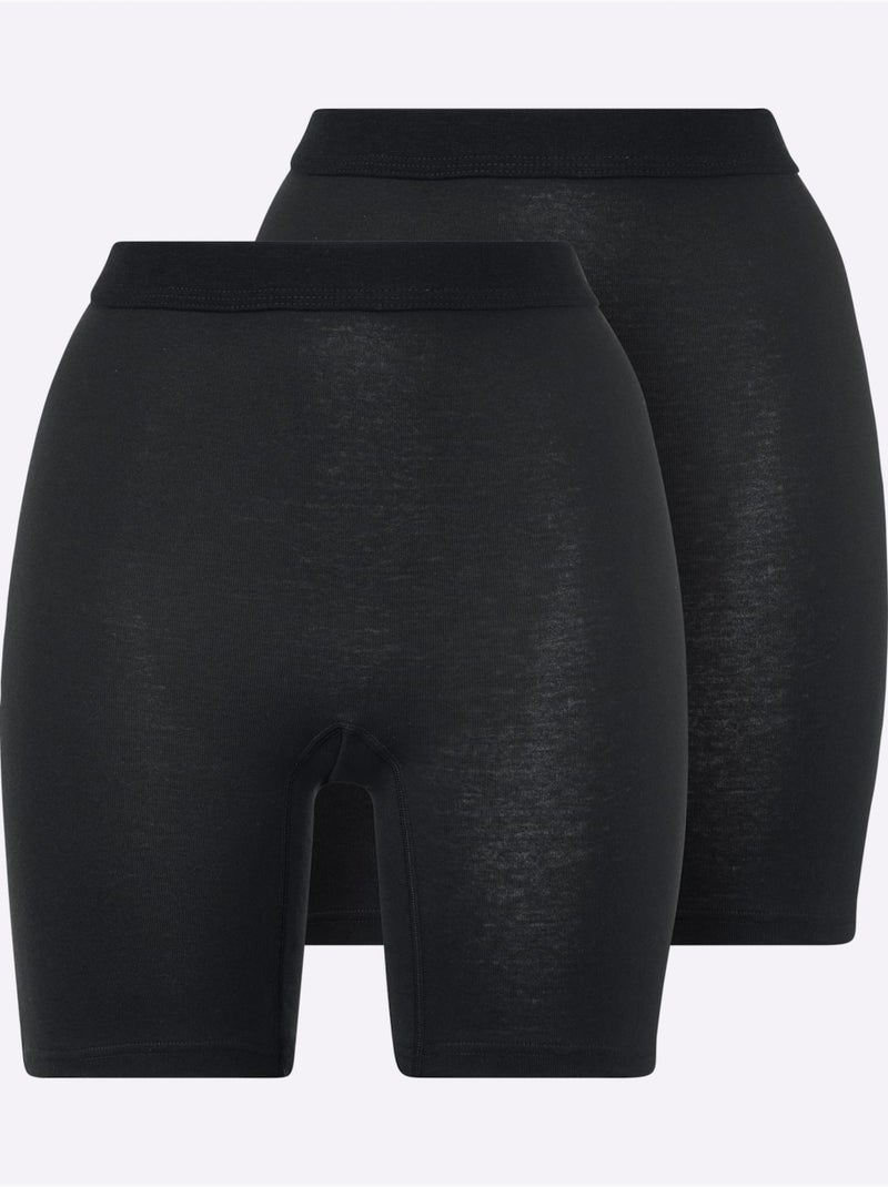 Lot de 2  - Panty Long Jersey Fin - Taille Standard - Witt Noir - Kiabi
