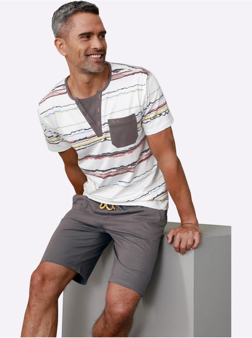 Lot de 2  - pyjamas courts jersey fin - taille standard - witt - Kiabi