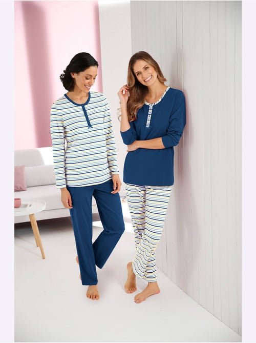 Lot de 2 - pyjamas jersey fin - taille standard - witt - Kiabi Lot de 2 - pyjamas jersey fin - taille standard - witt - Kiabi