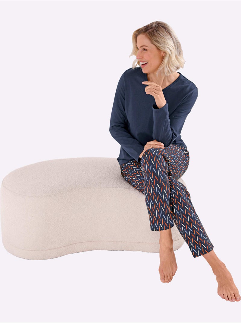 Lot de 2  - Pyjamas Jersey Fin - Taille Standard - Witt Bleu Marron - Kiabi