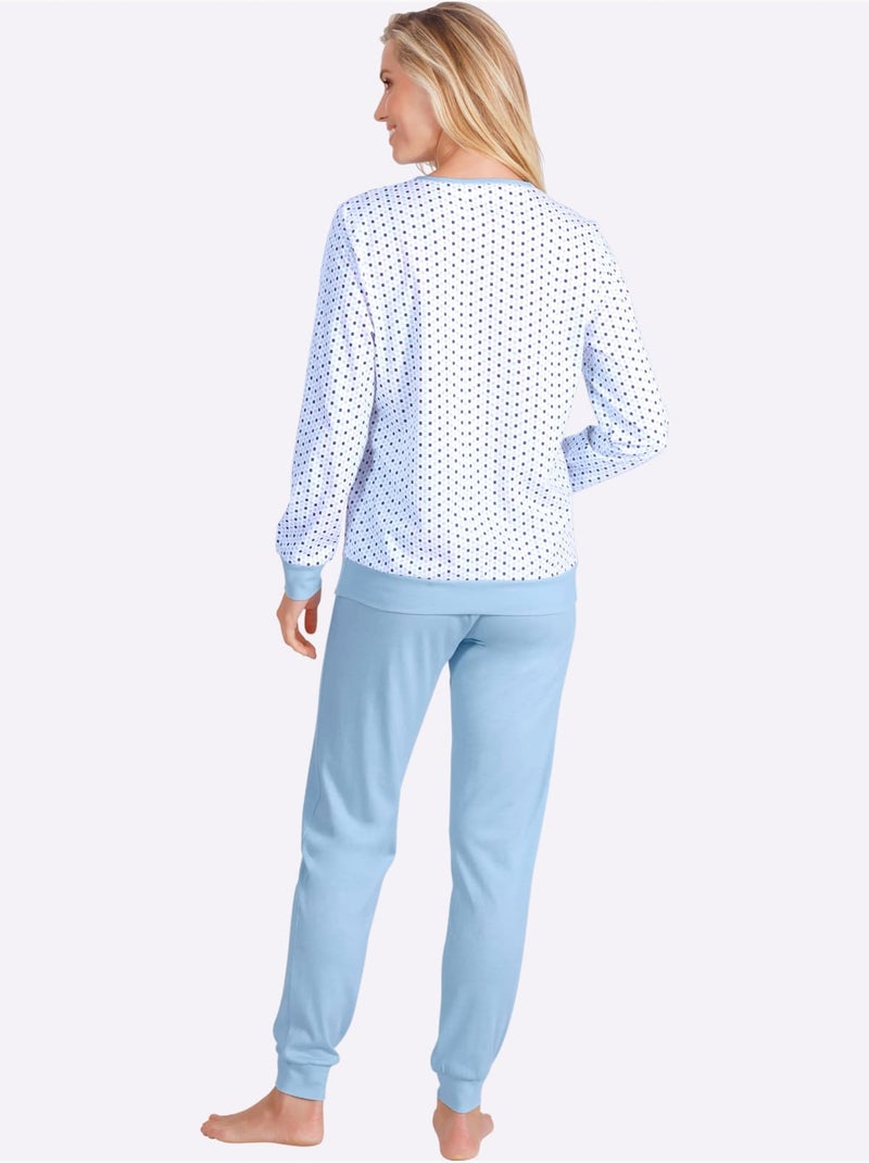 Lot de 2  - Pyjamas Jersey Fin - Taille Standard - Witt Bleu - Kiabi