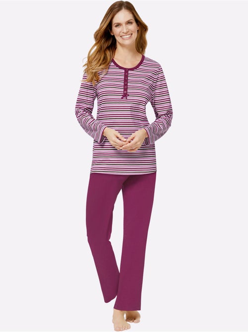 Lot de 2 - pyjamas jersey fin - taille standard - witt - Kiabi Lot de 2 - pyjamas jersey fin - taille standard - witt - Kiabi