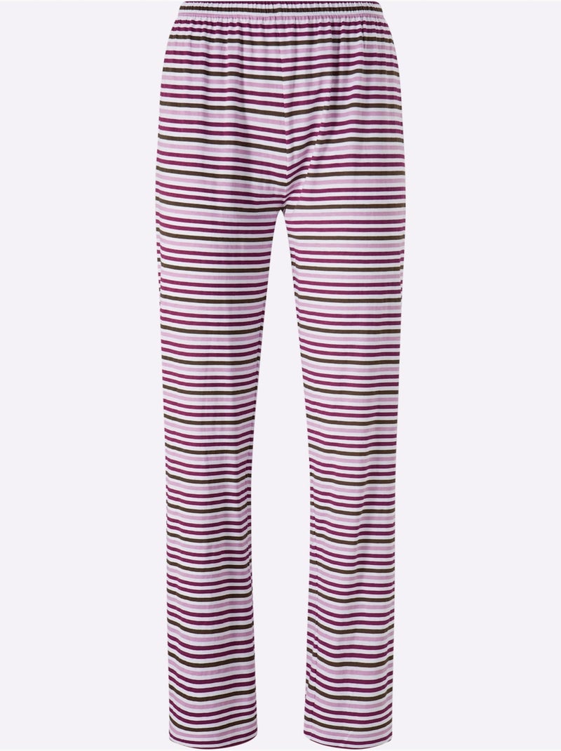 Lot de 2  - pyjamas jersey fin - taille standard - witt Mauve - Kiabi