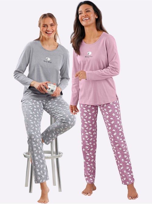 Lot de 2  - Pyjamas Jersey Fin - Taille Standard - Witt - Kiabi