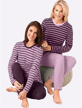 Lot de 2 - pyjamas jersey fin - taille standard - witt