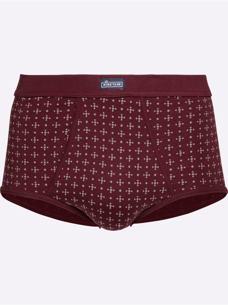 Lot de 2  - Slip Côtes Fines - Taille Standard - Witt Bordeaux - Kiabi