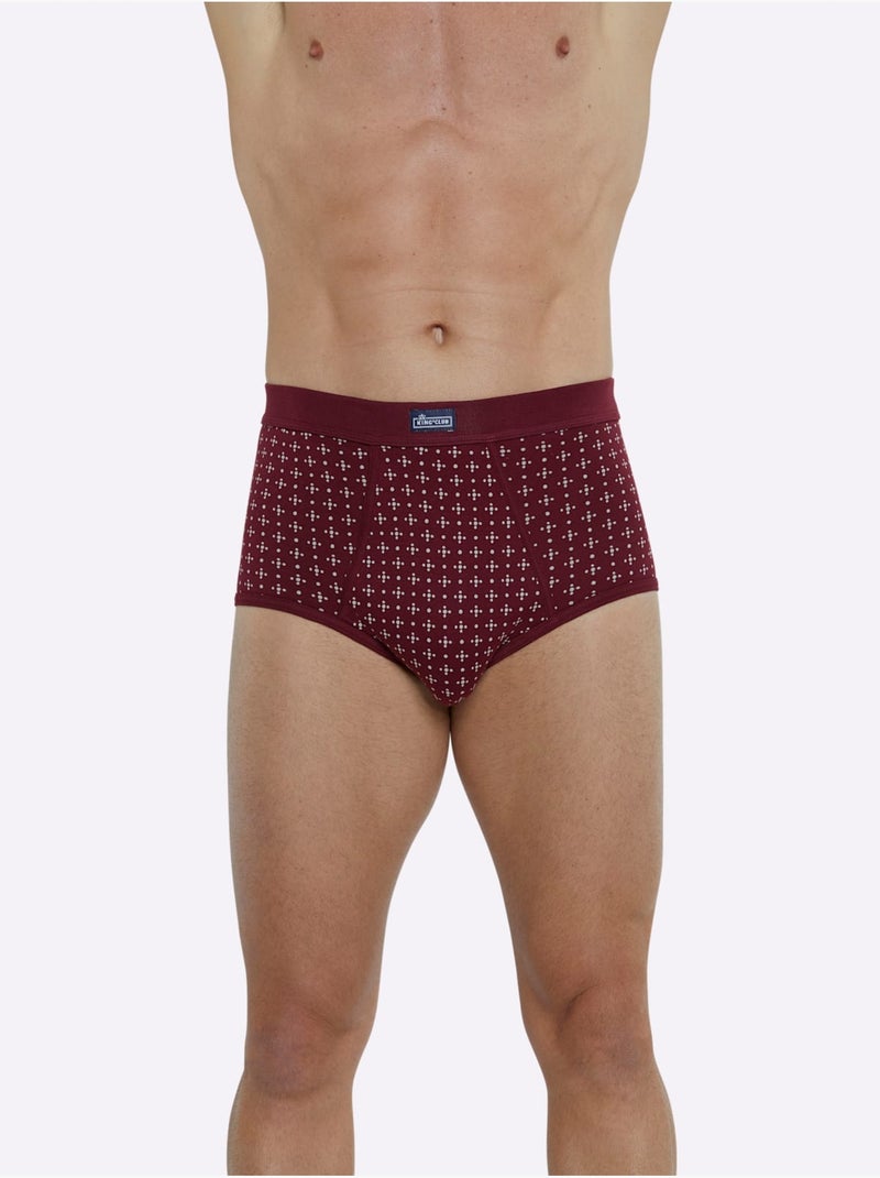 Lot de 2  - Slip Côtes Fines - Taille Standard - Witt Bordeaux - Kiabi