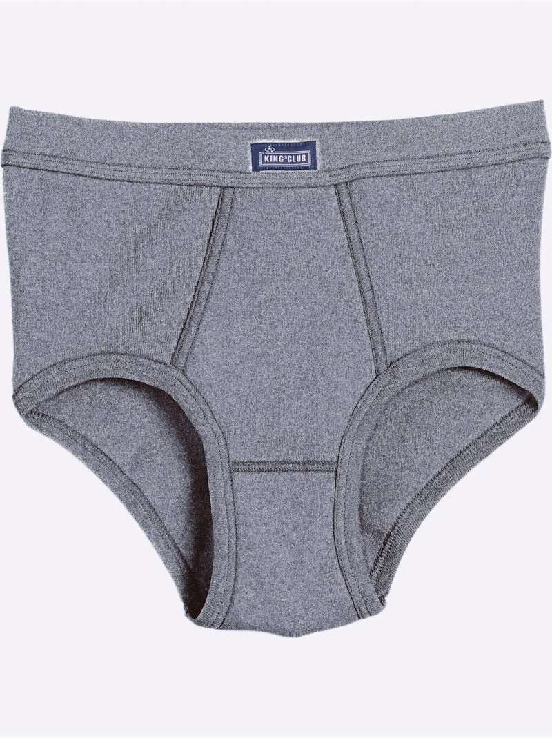 Lot de 2  - Slip Côtes Fines - Taille Standard - Witt Gris chiné - Kiabi