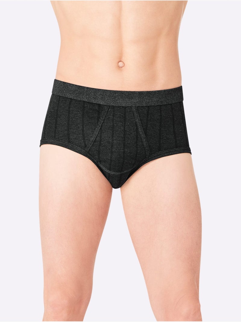 Lot de 2  - slip côtes fines - taille standard - witt Gris foncé - Kiabi