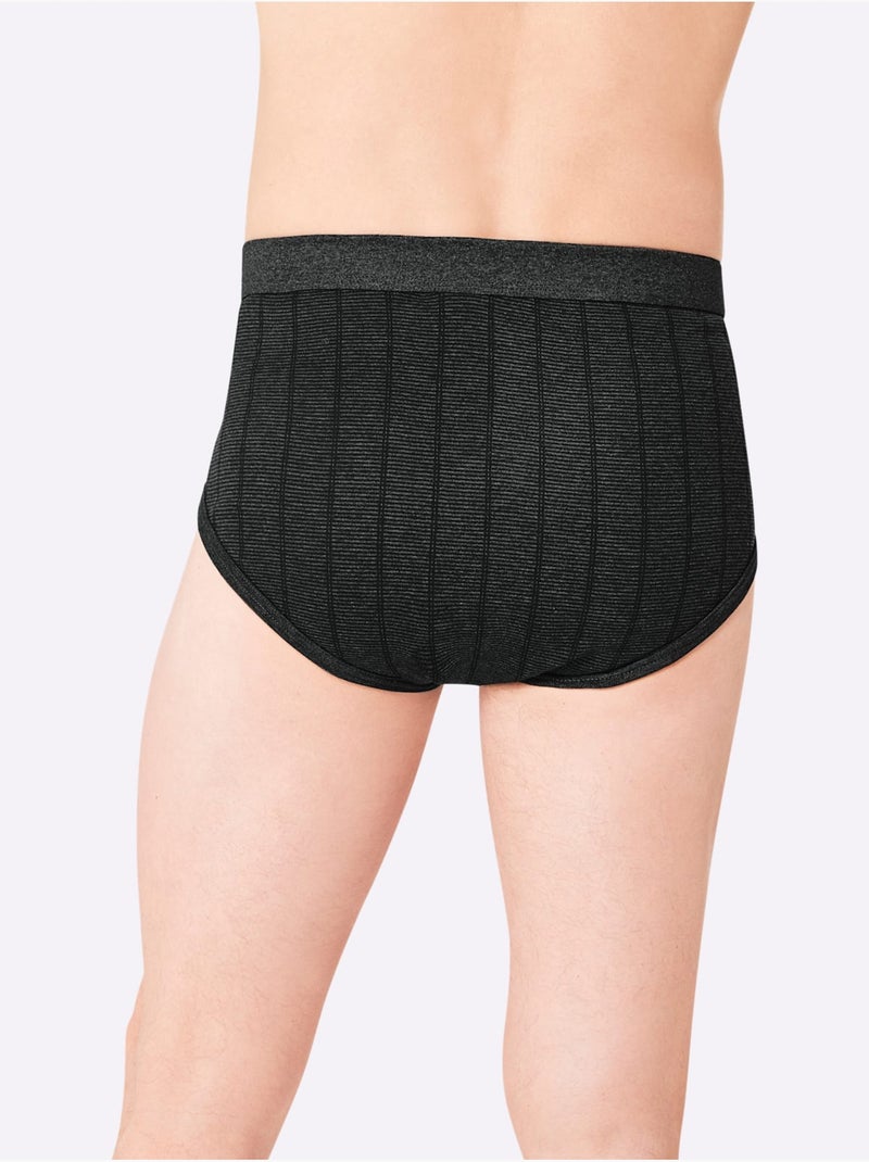 Lot de 2  - slip côtes fines - taille standard - witt Gris foncé - Kiabi