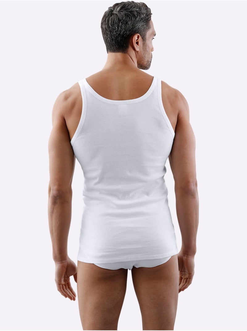 Lot de 2  - slip côtes fines et doubles - taille standard - witt Blanc - Kiabi