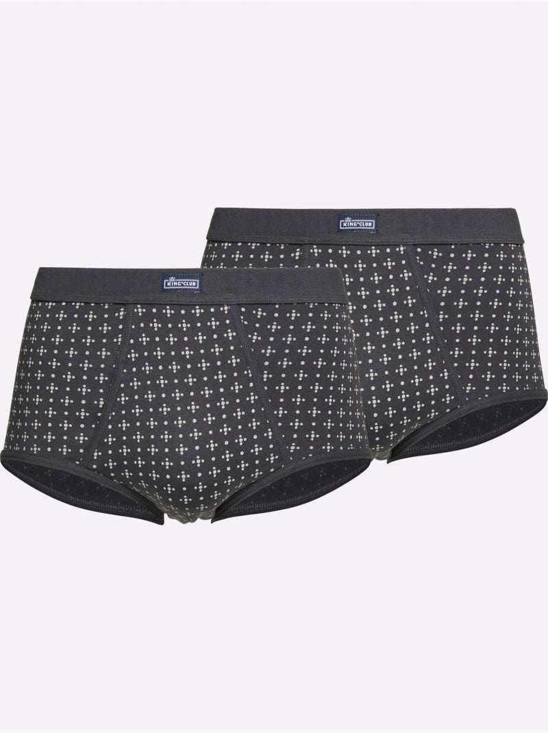 Lot de 2  - Slip C?tes Fines - Taille Standard - Witt gris anthracite - Kiabi