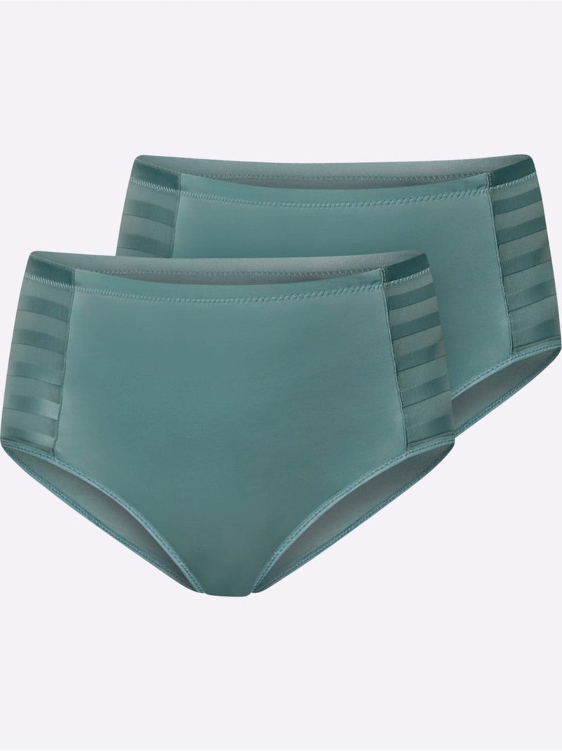 Lot de 2  - slip formant - taille standard - witt Vert jade - Kiabi
