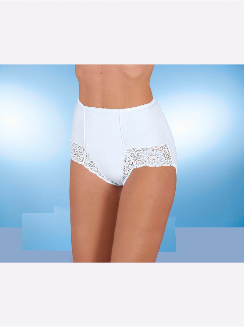 Lot de 2  - slip formant jersey fin - taille standard - witt Blanc - Kiabi