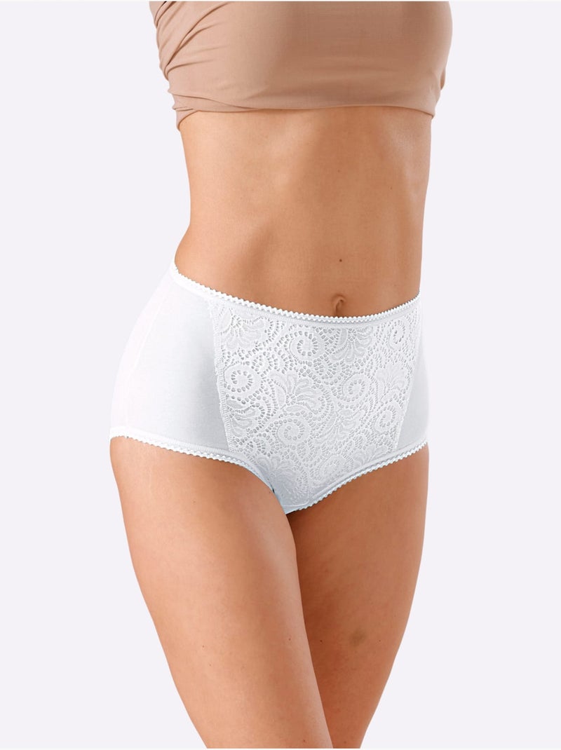 Lot de 2  - Slip Formant Jersey Fin - Taille Standard - Witt Blanc - Kiabi