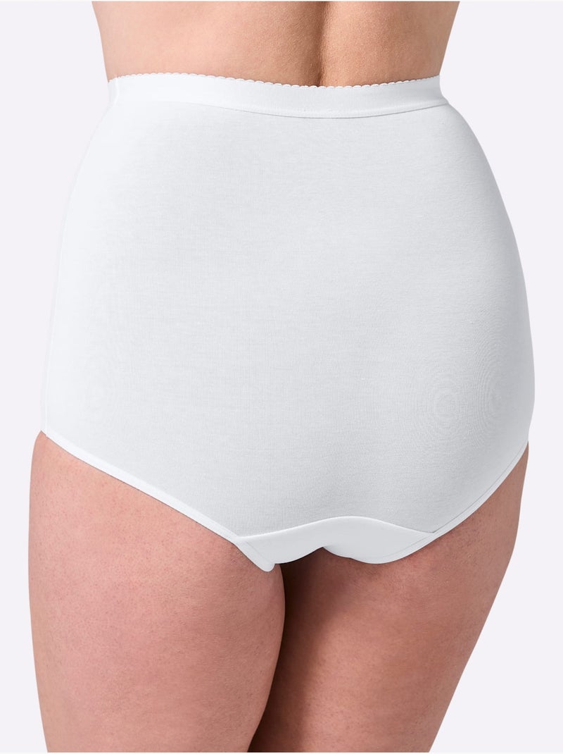 Lot de 2  - Slip Formant Jersey Fin - Taille Standard - Witt Blanc - Kiabi
