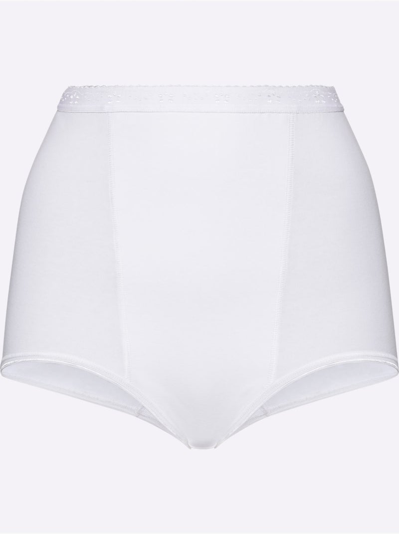 Lot de 2  - Slip Formant Jersey Fin - Taille Standard - Witt Blanc - Kiabi