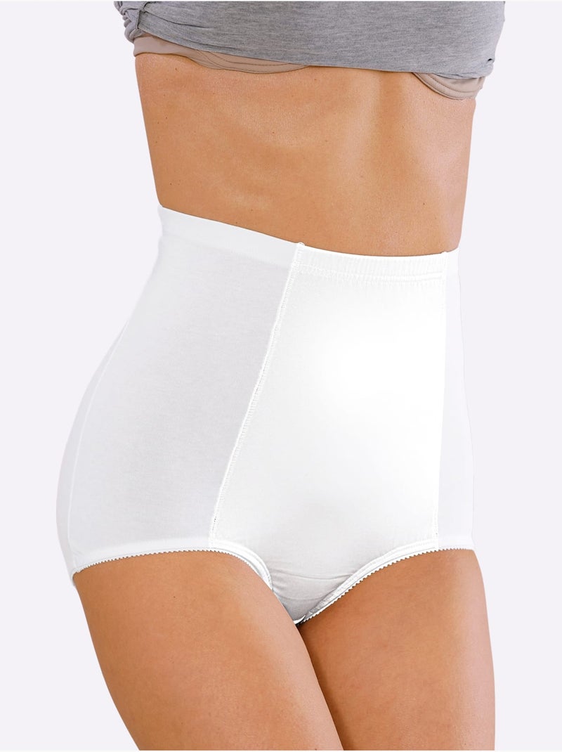 Lot de 2  - Slip Formant Jersey Fin - Taille Standard - Witt Blanc - Kiabi